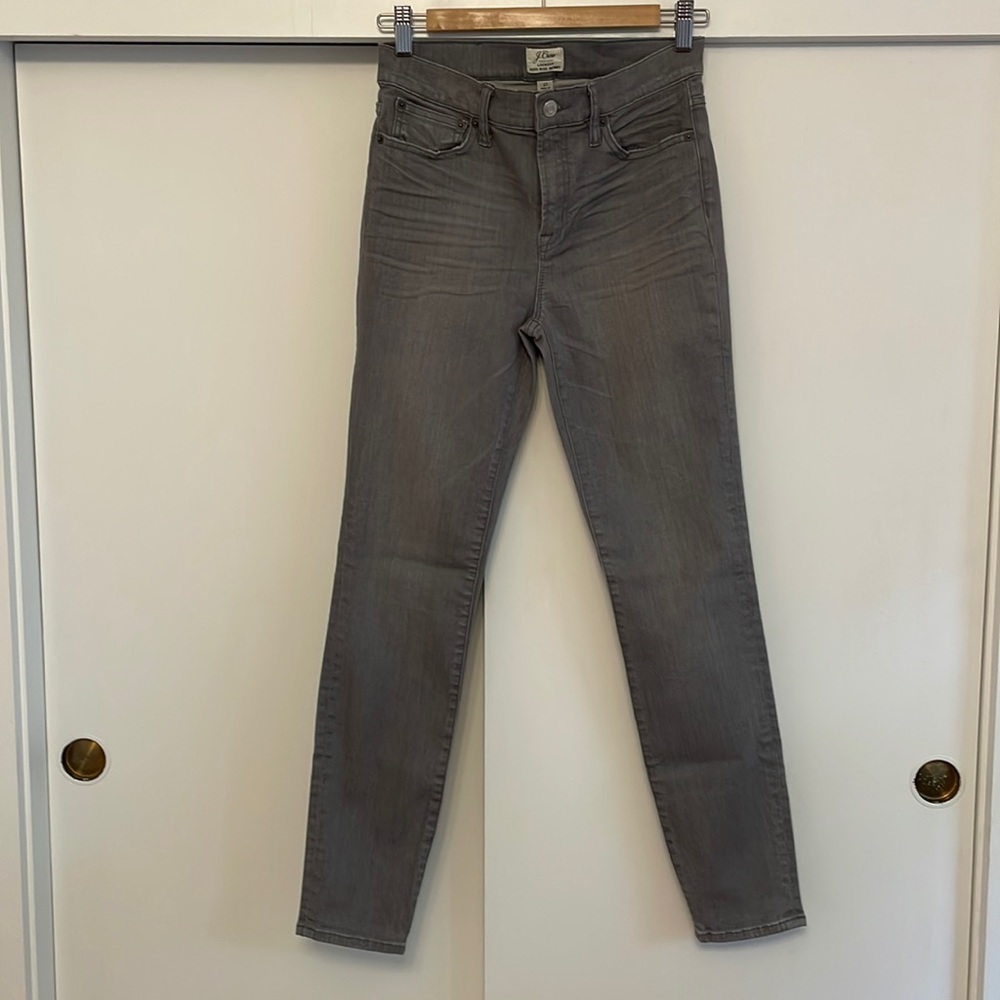 J.Crew Lookout High Rise Skinny Jeans, Gray Size 27